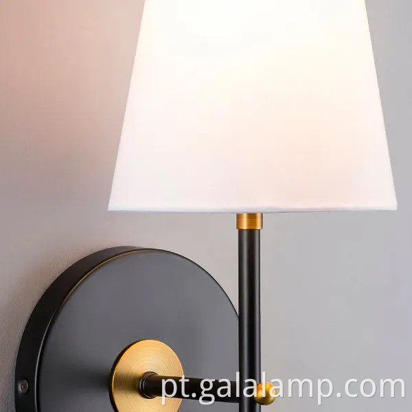 Lâmpada de parede moderna elegante para decoração de quarto contemporâneo